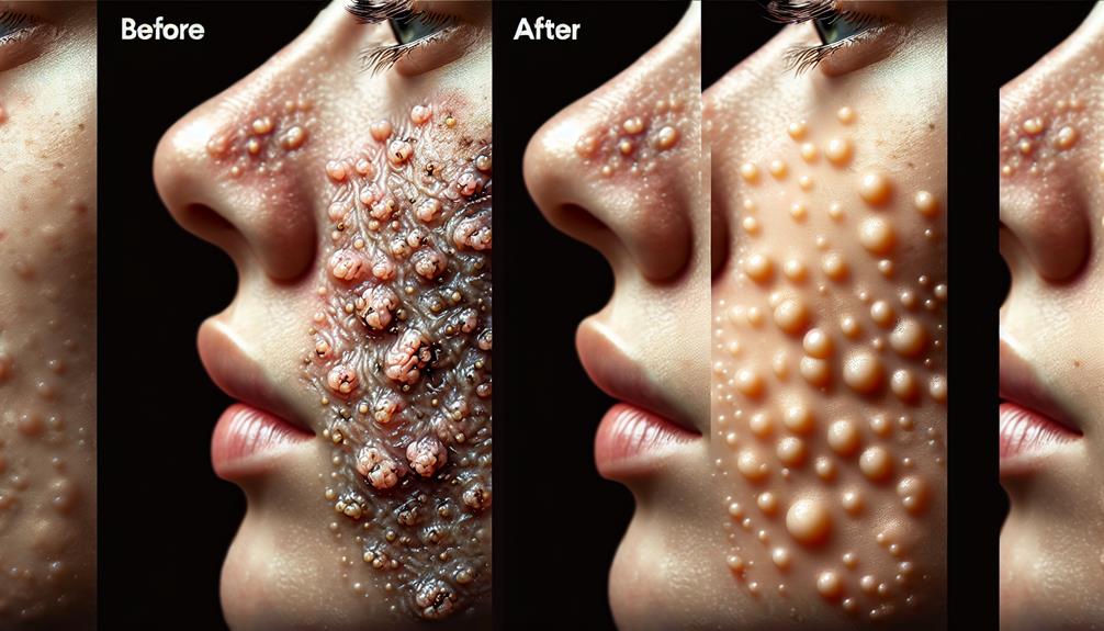skin transformation through pore refinement